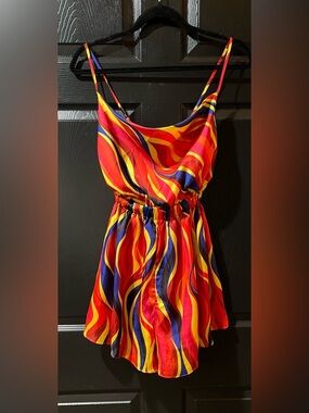 NEW AKIRA Irreplaceable Vibes Cowl Neck Romper NWT